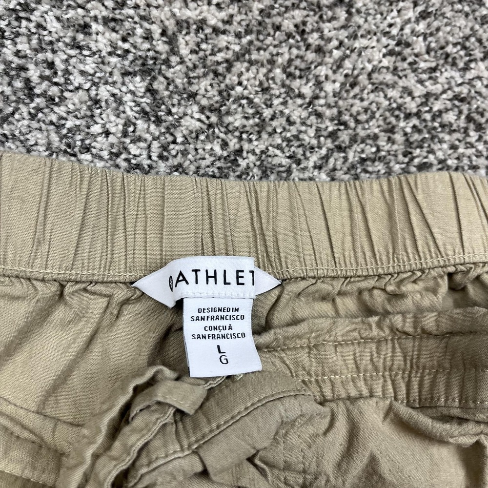 Athleta Pants Womens Large Tan Cargo Drawstring Wide Leg Relaxed Fit Casual - Picture 3 of 8